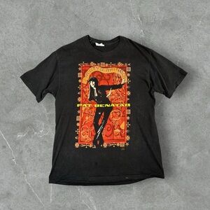Vintage Pat Benatar Shirt Mens XL Black 90s Gravity's Rainbow 1993 Tour Band Tee